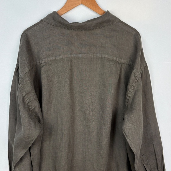 CP Shades Women LongSleeve Button Up 100% Cotton Shirt Dress Sz M USA Lagenlook - Picture 6 of 13